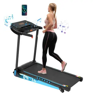 Auto-Folding Treadmill for Running & Walking - 3.0 HP, 350 lbs Capacity, Hydraulic System, 10MPH, Bluetooth Speaker, USB/Type C Charge