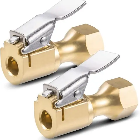 Car Tire Air Chuck, Heavy Duty Open Flow Locking Tire Chuck with Clip for Inflator, Locking Tire Air Chuck, Tire Inflation Tool, Tire Tools