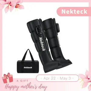 Nekteck Cordless Leg Compression Massager Rechargeable Recovery Boots for Circulation and Pain Relief with 6 Modes 4 Intensities for Leg and Foot Relaxation