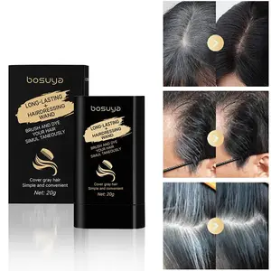 Hair Comb Dye Pen, 2-In-1 Hairdressing Wand For Instant Black Hair Color Temporary Cover Up Tool For Gray Roots Easy To Use Hair Stick,Waterproof And Sweat-Proof Hair Dye Comb