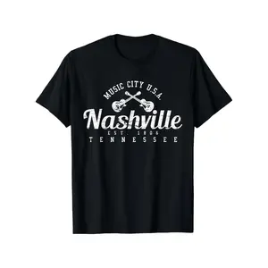 Unisex Nashville Tennessee Country Music Tee - USA Gift Casual Top S-3XL