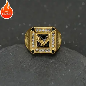 Steel American Retro Western Style Ring - European & American Retro Domineering Eagle Pattern, Exquisite Luxury High-End Jewelry for Daily Wear, Gift for Boyfriends, American Retro Rings, Steel Rings