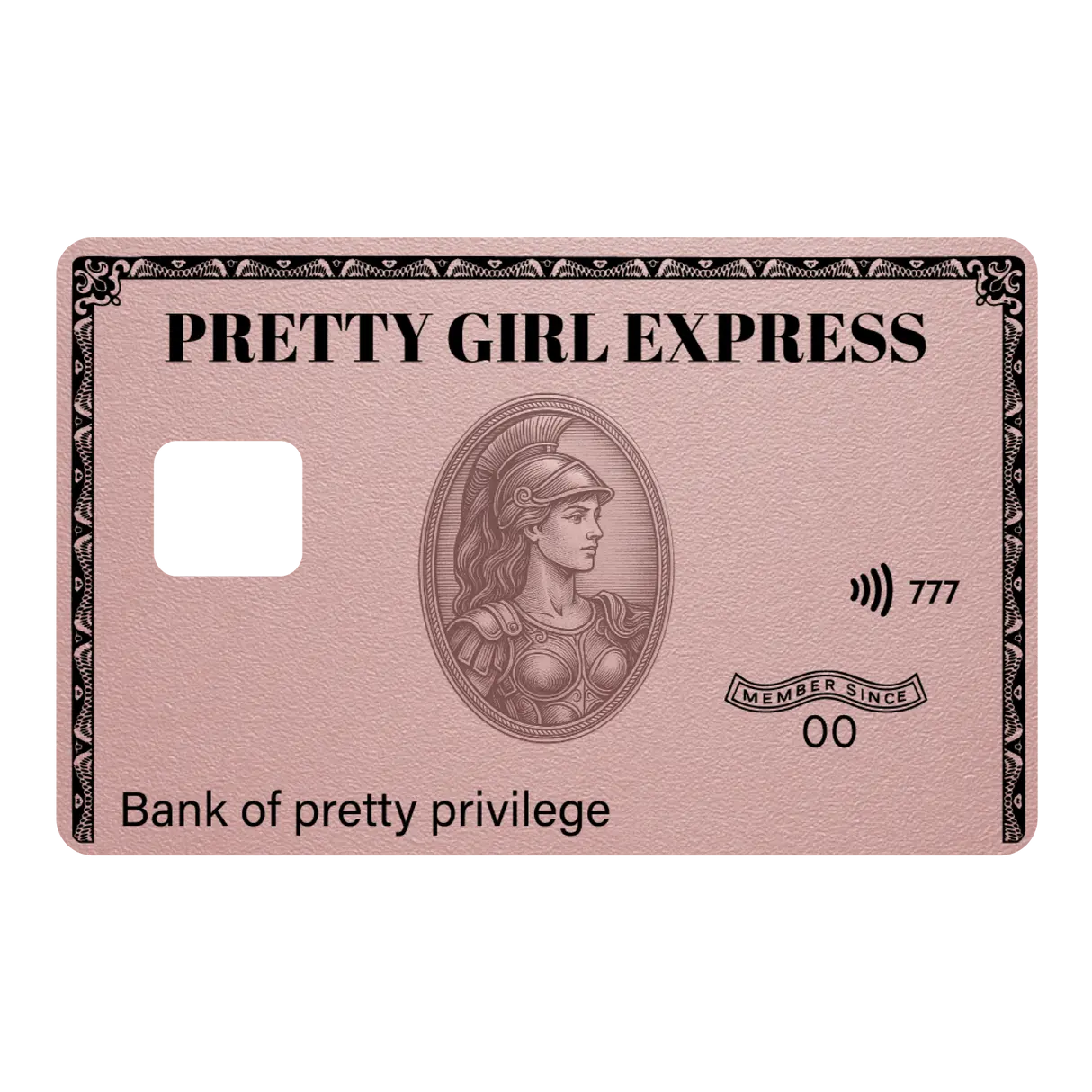Pretty Girl Express Credit Card Skin Sticker Cover Decal
