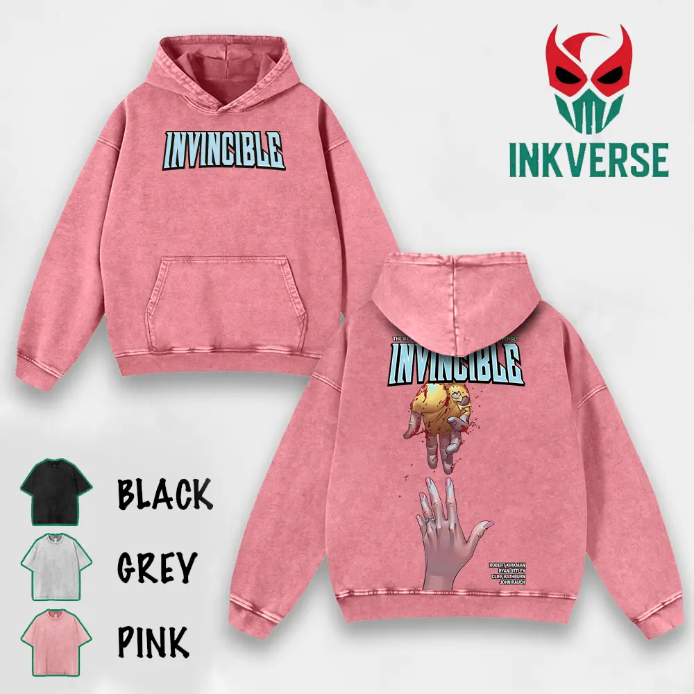 Invincible Mark Grayson x Atom Eve Washed Shirt, Comic Shirt, TV Show Shirt graphic tees Menswear Top Cotton Fabric lover streetwear
