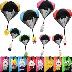 8PCS Easter Parachute Toys,Easter Basket Stuffers with Hand Throw Flying Toys for Kids Boys Girls Easter Egg Fillers Ideas Gifts, Easter Party Favor