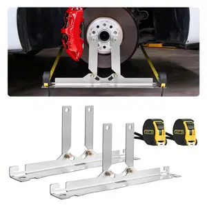 fathersdaygift  VEVOR Wheel Alignment Tool, 2 PCS Stainless Steel Heavy Duty Toe Alignment Plates with 2 Measuring Tapes, Accurate Automotive Wheel Tools for Home Use, Compatible with Cars, Trucks, SUVs, and Vehicle