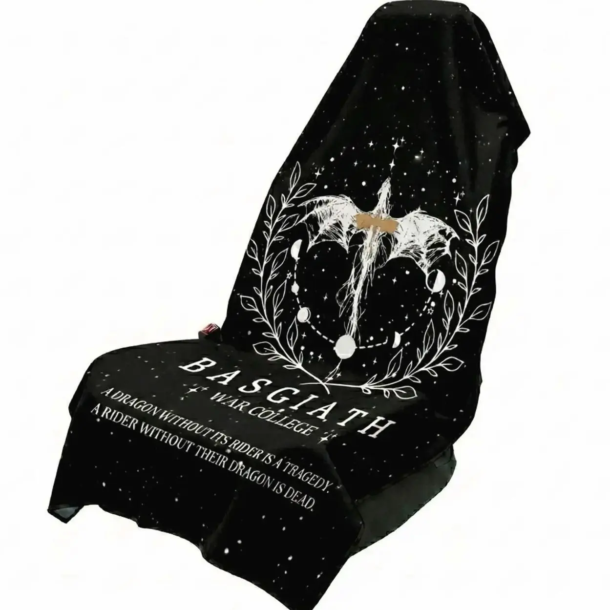 Fourth Wing Fantasy Dragon Car Seat Cover Towel, Celestial Dragon Auto Seat Protector, Universal Fit Sweat Absorbent Vehicle Seat Cover,Fourth Wing Merch, Onyx Storm Merch