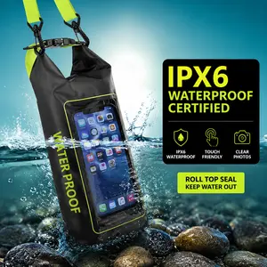 Outdoor Waterproof Dry Bag with Phone Window – Beach, Pool, Kayak, Travel – Fits All Smartphones