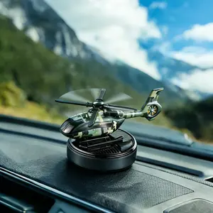 Solar Powered Helicopter Design Car Air Freshener, 1Count Car Interior Decoration, Car AromatherapyOrnament,applicable to all vehicle models