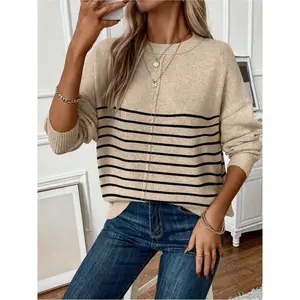 Women's Solid Color Drop Shoulder Sweater with Heart Embroidery White Loose Fit Knit Pullover for Fall Winter Outfits 2025 Elegant Design Comfortable Fit Versatile Style
