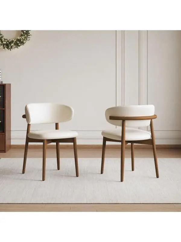 Bellemave Solid Wood Dining Chair Set of 2 - Medieval-Modern Wooden-Legged Seats, Comfortable Durable Indoor Furniture for Dining Room, Kitchen