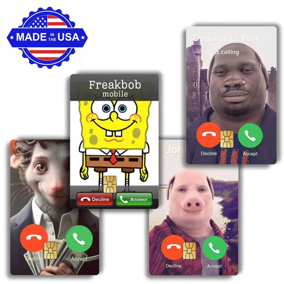 Freakbob Pay Mouse Pay John Pork Pay Decal Credit Card Cover Vinyl Skin Sticker