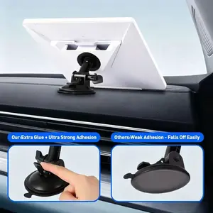 Portable Satellite Internet Terminal Suction Cup Mount – Heavy Duty Large Suction Cup Bracket for Dashboard/Center Console, Universal Mini Suction Cup Holder for Small Devices