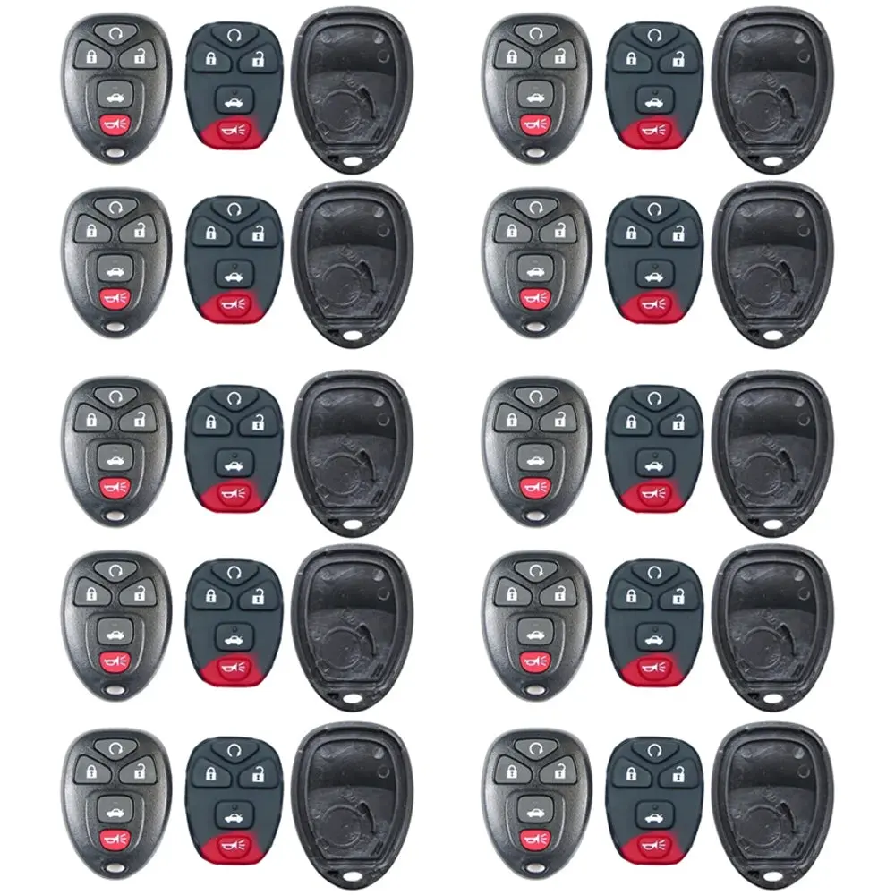 Replacement Remote Shell for 2006-2016 Chevrolet Vehicles, 5B Type (10 Pack)