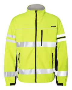 Unisex Premium Black Series® Class 3 Soft Shell Jacket – ANSI High-Visibility Waterproof Work Jacket