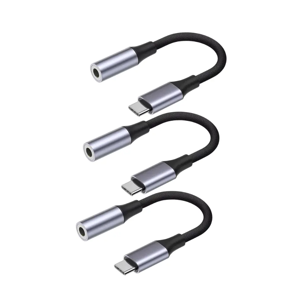 (3pcs) USB-C to 3.5 mm AUX Adapter Compatible with iPhone 17 16 15, Samsung Galaxy, Note, Pixel Devices iPad Pro, & More