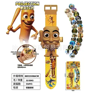 TungTungSahur Shanhaijing Children's Flip Projection Electronic Watch Wooden Man BRAINROT Cross-Border