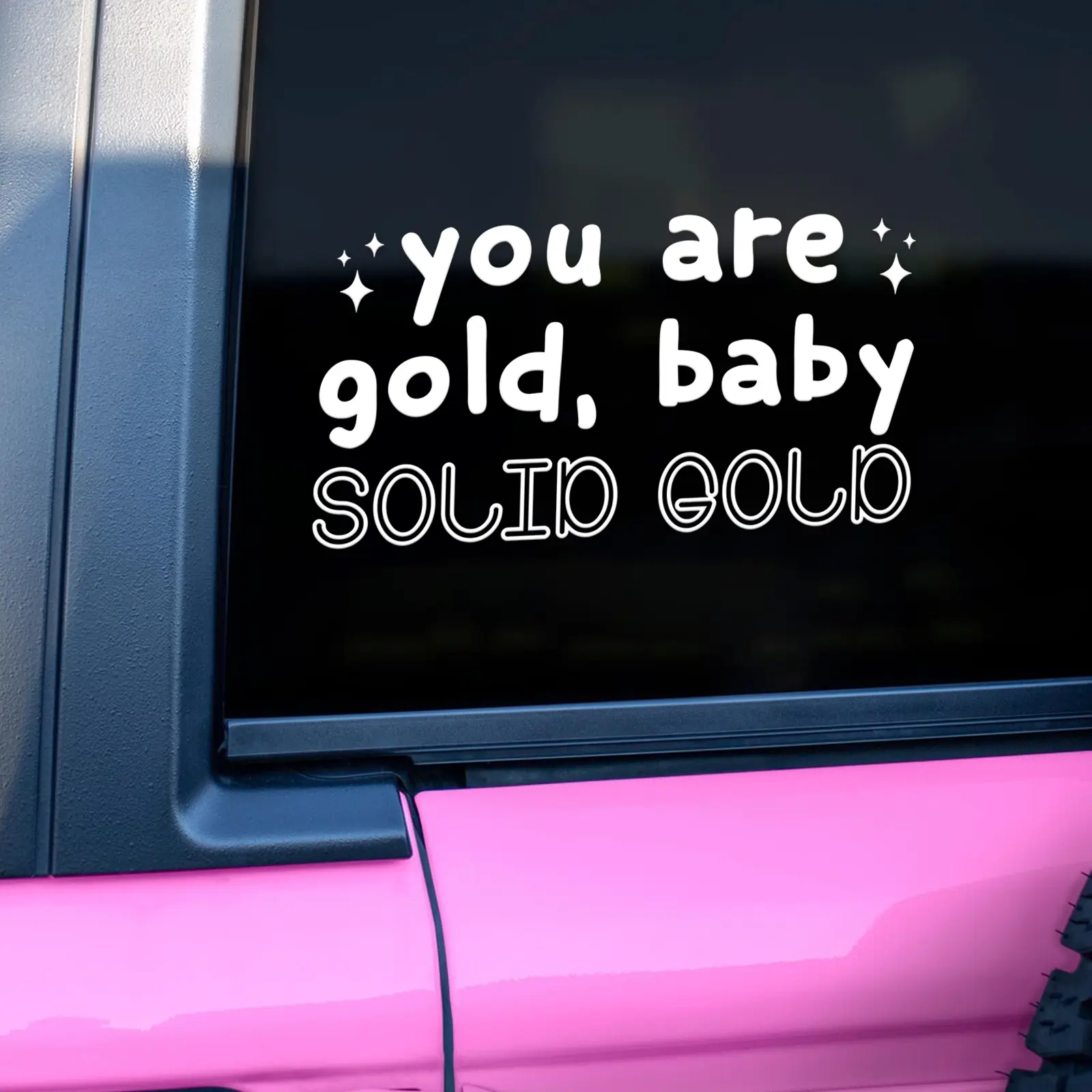 You are Gold,Baby Solid Gold Car Decal, Inspirational Decals for Vehicles, Positive Affirmation Vinyl Waterproof Bumper Sticker for Car, Truck, Wall & Window