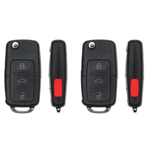 KEYS4LESS Replacement Flip Key Fob for Volkswagen Jetta 2011 2016 Fcc NBG010180T Part Number 5K0837202 5K0837202AK 5K0837202AE Pack of 2