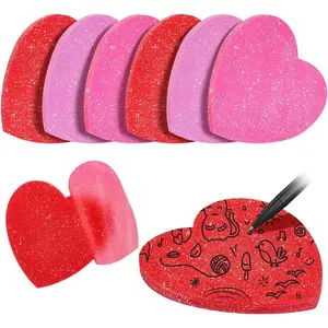 Heart Shape Cute Sticky Notes Cute Fun Self-Adhesive Pastel Notepads Memo Stickers 300 Sheets for School Office Organizer Girl Lover Valentines (Glitter,Heart)