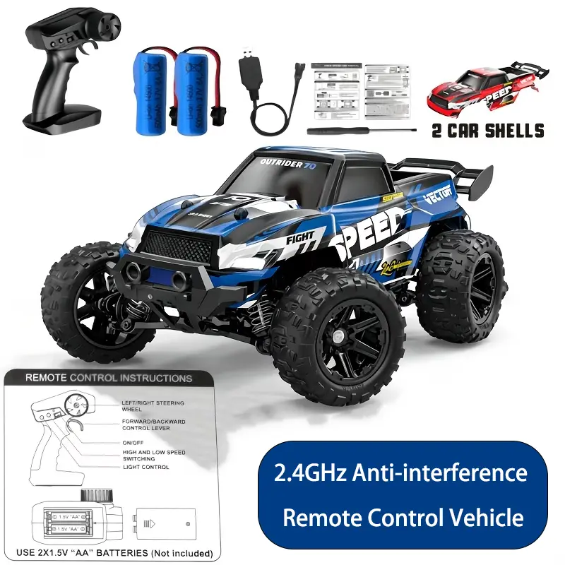 1:20 2.4Ghz Four-Wheel Drive Off-Road RC Drift Car - Multifunctional All - Terrain Vehicle, Shockproof and Drop - Resistant Material, with Grippy Tires and Quick Steering - Ideal Outdoor Toy