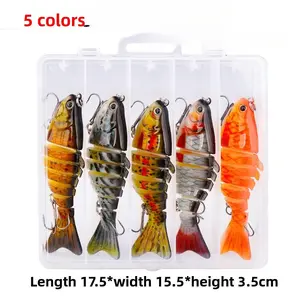 Swimmax Jointed Lure Kits, Spinning Lure Kits – Easy-Catch Fishing Lures with Wiggling, Vibrating, Rattling Effects, Heavy-Duty Dyneema Fiber Joints, Ideal for Family Fishing for Bass, Trout
