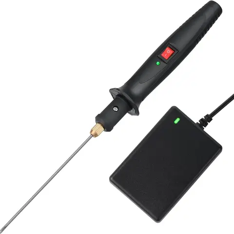 GOCHANGE 18W High-Quality Electric Hot Foam Cutter - 10cm Office Gadgets with Quick Heating, Efficient Performance, 100-240V Transformer Adaptor, On/Off Switch, Power Light, Comfortable Grip, Non-Slip Design for Halloween EVA, Foam Boards, EPS, KT Board