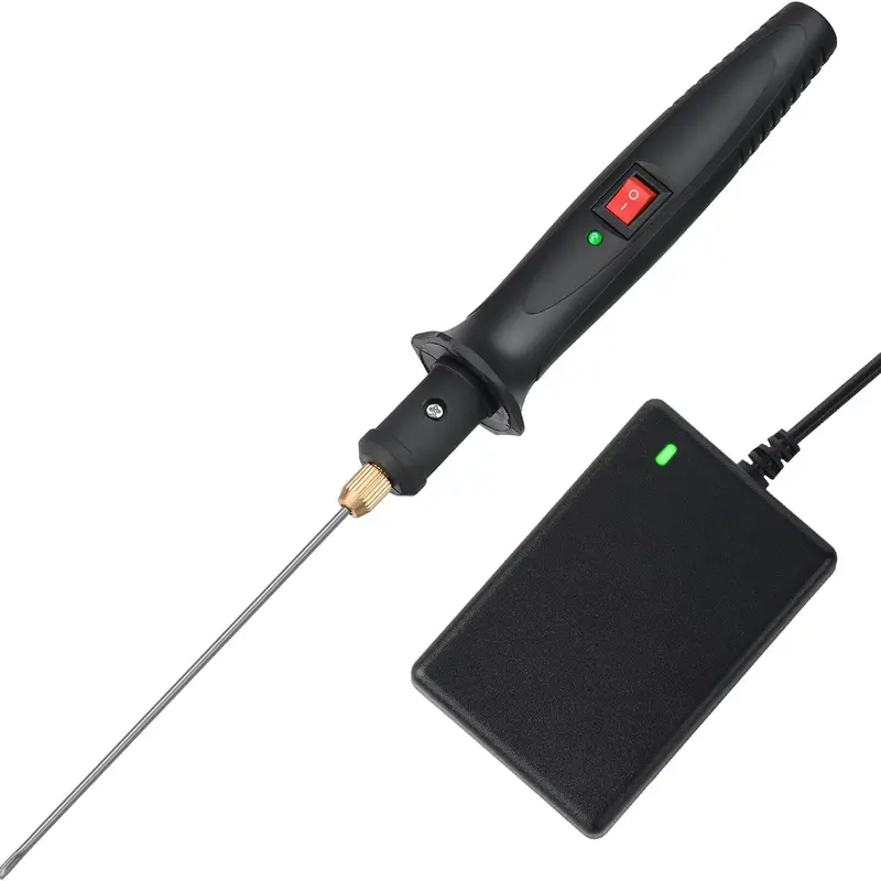 GOCHANGE 18W High-Quality Electric Hot Foam Cutter - 10cm Office Gadgets with Quick Heating, Efficient Performance, 100-240V Transformer Adaptor, On/Off Switch, Power Light, Comfortable Grip, Non-Slip Design for Halloween EVA, Foam Boards, EPS, KT Board