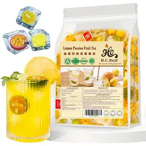 Natural Cold Brew Tea -Kumquat Lemon Passion Fruit Tea -Green Tangerine Fruit Tea Bags 200g(7.05 oz.)-Perfect for Office & OutdoorEnjoyment Passion Fruit Kumquat Tea Mix Beverage Cooler Loaded Tea