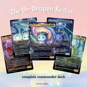 MTG Proxy 100+ Card Commander Deck – Dragon Ascendancy | Five-Color Dragon Tribal Theme | Includes Tokens