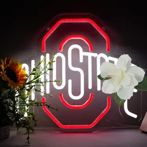 Football neon signs are used for wall decoration, college football team bedroom neon lights, suitable LED signs for bedrooms, men's caves, Christmas gifts