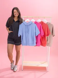 Lived In Short Sleeve Zip Up Hoodie by DD Design | S - 3XL