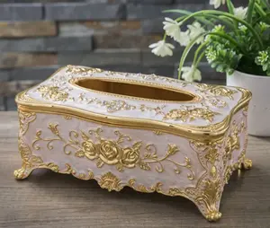 Flower Design Tissue Box