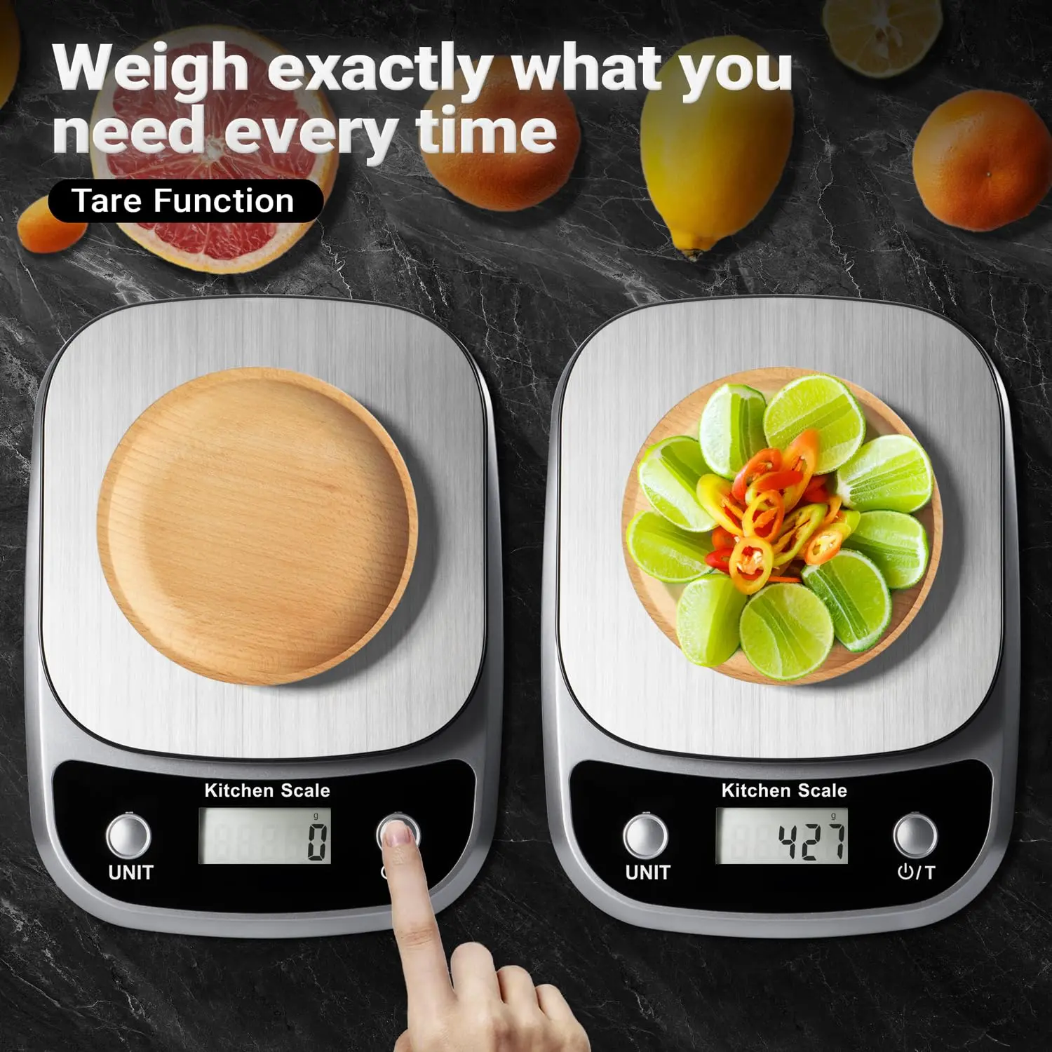 Food Kitchen Scale Digital Weight Grams and Oz，Professional Digital Kitchen Food Scales 10kg/1g ;3kg/0.1g for Weight Loss Dieting Baking Cooking,Stainless Steel Weighing Platform  Food Kitchen Scale Home Essentials Kitchen Measuring Utensils, Kitchen