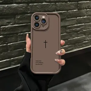 Biblical Cross Phone Case for iPhone 17 Pro Max 16 Pro Max 15 Pro 14 13 12 11 Sleek Shockproof Lightweight Cover with Protection Protective iphone 15 pro max case iphone 13 case drop-proof phone case Cellphone Smartphone