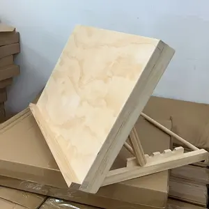 Adjustable Easel Compatible Art Board with Wooden Desk Studio Station - Heavy-Duty Durable Drawing Board for Artists, Suitable for School Supplies, & Painting Tools