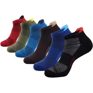 JOYNÉE Mens Ankle Low Cut Athletic Tab Socks for Men Sport Comfort Cushion Sock 6 Pack