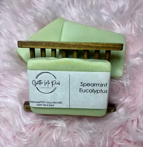 Handcrafted Cold Process Goat Milk Soap- Spearmint Eucalyptus