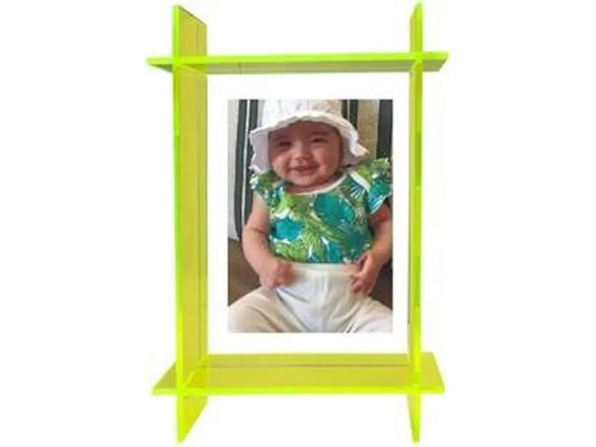 8 x 10 in. Neon Green Lucite Photo Frame