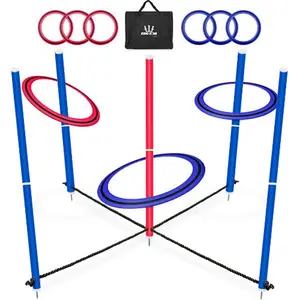 SWOOC Games – King Toss | Giant Ring Toss Game for Kids and Adults (4ft x 4ft) | Weatherproof Giant Outdoor Games for Adults and Family | Backyard Games | Giant Yard Games | Giant Lawn Games | Outside Games for Adults and Family | Beach Games for Family