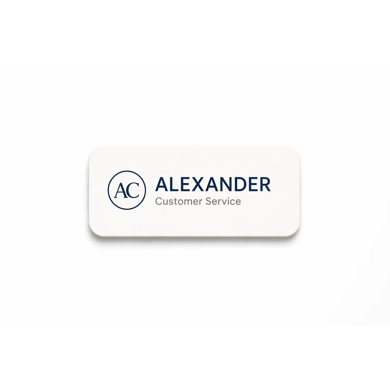 Premium Lightweight Rectangular Magnetic Name Badge - 1.25" x 3", Clean Modern Design for Office Staff, Ideal for Branded Uniforms