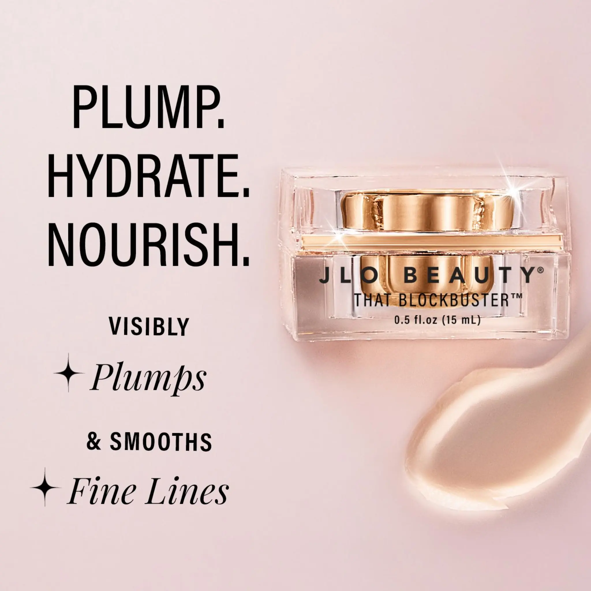 JLO BEAUTY That Blockbuster Olive-Infused Daily Face Moisturizer - Hydrating Hyaluronic Acid Cream with Peptides, Restores, Plumps, Nourishes, Smooths Fine Lines & Wrinkles, Boosts Radiant Glowup | 0.5 fl.oz-1.7 fl.oz, 2 Sizes: 0.5 Fl Oz/ 1.7 Fl Oz, Anti,