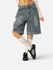 Aelfric Eden Washed Reverse Jortsl Denim Shorts Loose Fit Baggy Jean Short Streetwear Trendy Outfits  Casual Vintage Jean Shorts,father'sdaygifts