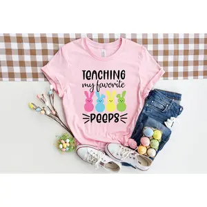 Teaching My Favorite Peeps Shirt, Teaching My Favorite Peeps, Cute Easter Shirt, Gift For Easter, Peeps Easter Shirt, Easter Family Shirt