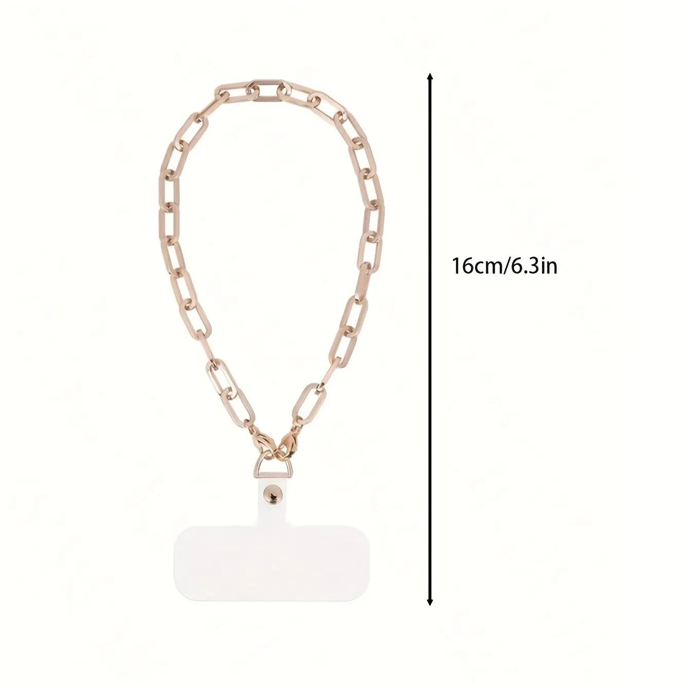 Phone Wrist Strap, Detachable Cellphone Lanyard Hands-Free Wristlet Bracelet Adjustable Phone Charm Grip Accessory for Women iPhone 14 Pro Max/ 13 Pro Max/ 12 Pro Max(Crude Golden Chain) Smartphone