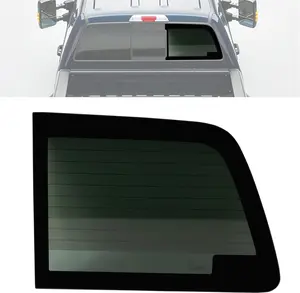 Rear Side Sliding Door Window Compatible with 2008-2016 Ford F250 F350 Power Slider Heated w/Defroster Lines Dark Tinted Tempered Glass Panel Right Passenger Side