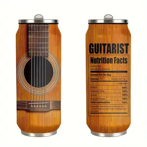 Guitarist Tumbler 17oz Musician Water Bottle with Straw Lid Portable Leakproof Insulated Mug Cup Practice Band Father's Day Gift Stainless Steel Drinkware