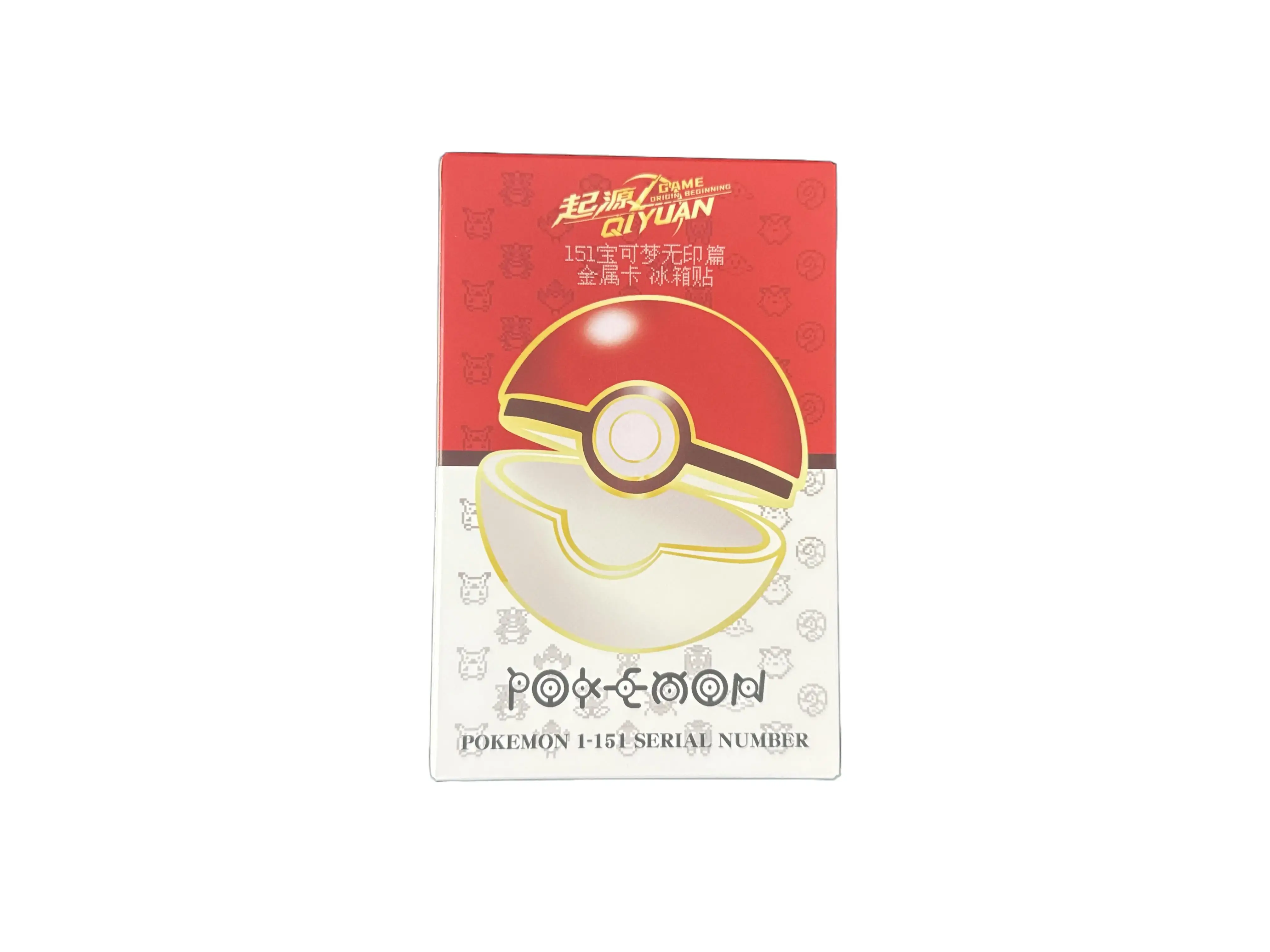 Pokémon Origins 151 Unbound Edition Metal Card Fridge Magnet Gift Box - First-Generation Non-Sports Collectible Magnetic Trading Card Merchandise