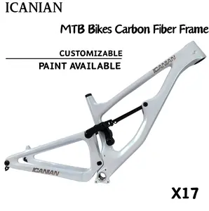 ICANIAN X17 Carbon Fiber Mountain Bike Frame Enduro Full Suspension Chameleon Model with 180mm Rear Travel  Customizable Graphics outdoorfun