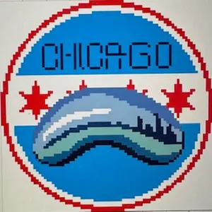 Chicago Bean w/ flag